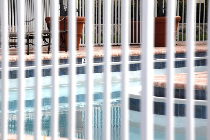 Vinyl Pool Fence Installation detail